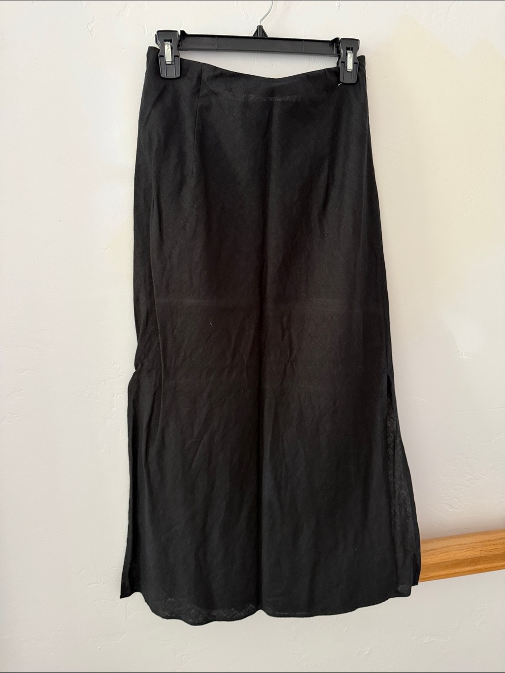 J. Crew Black Maxi Skirt with Side Slit - Picture 3 of 3